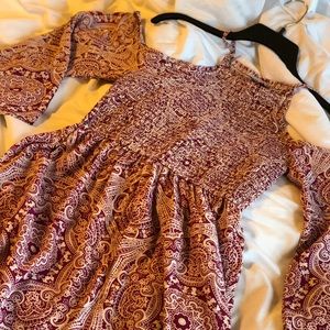 NWT | Bohemian Maroon Dress